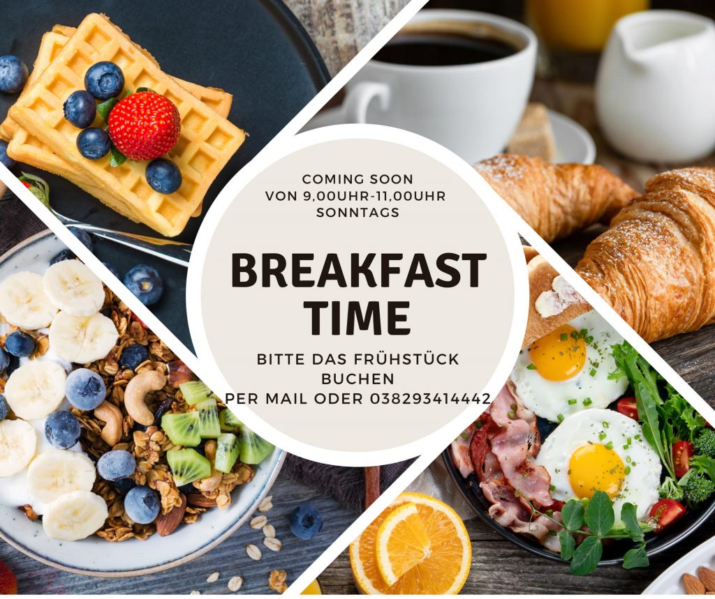 bitte das Frühstück buchen